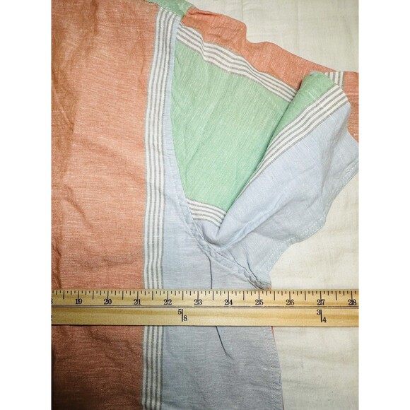 Asos Design Boxy Colorful Stripe Linen Blend Button‎ Up Shirt Men's LARGE NWT - Picture 8 of 8